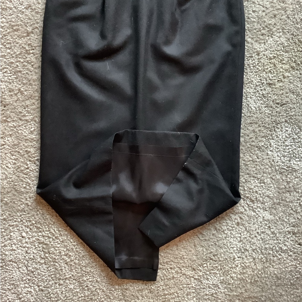 Talbots, Long Solid Black Wool Lined Skirt. Size … - image 4